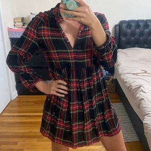 Zara plaid dress XS